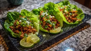 Asian-Style Ground Beef Lettuce Wraps