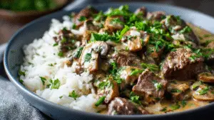 Creamy Stroganoff Beef Dinner Recipe