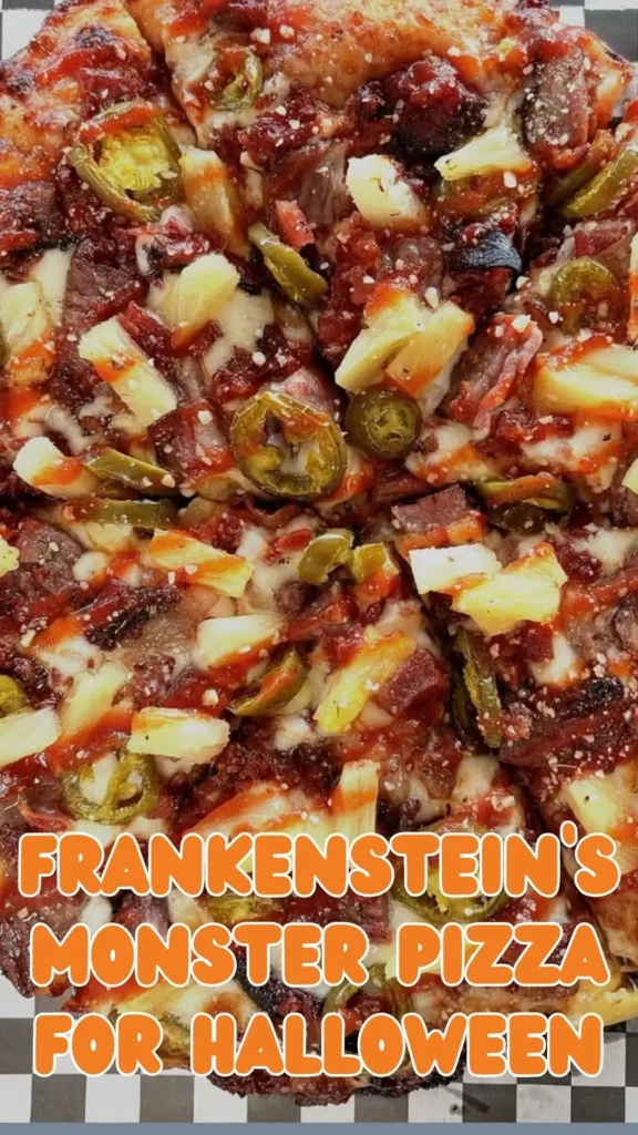 Frankenstein’s Monster Pizza for Halloween