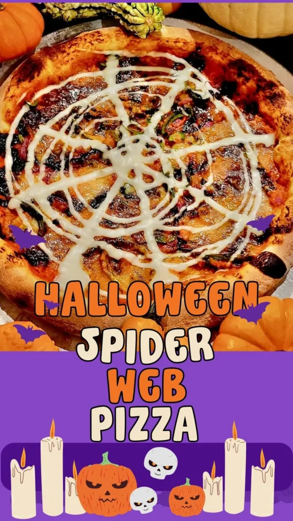 Halloween Spider Web Pizza