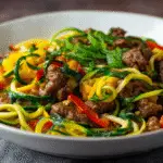 Healthy Zucchini Noodle Beef Dinner Recipe