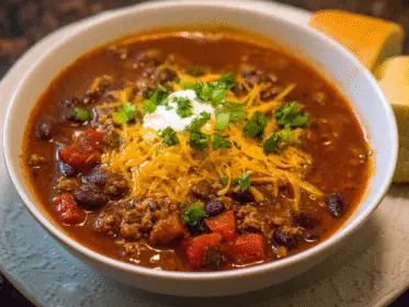 Hearty Beef Chili Dinner Recipe