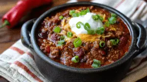 Hearty Beef Chili Dinner Recipe