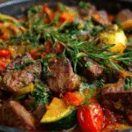 Hearty Mediterranean Beef Dinner Recipe with Vegetables (One Pot!)