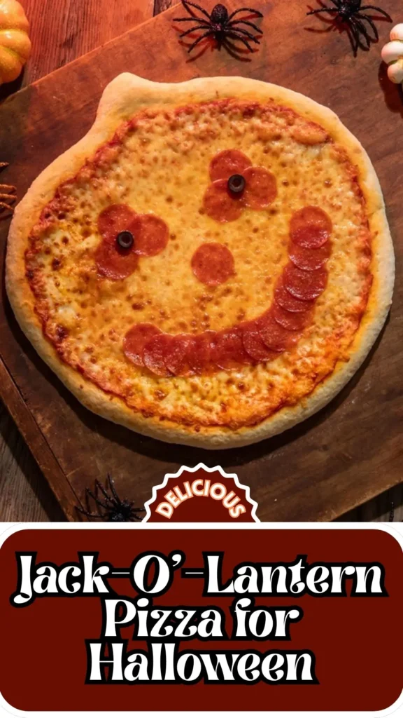 Jack-O’-Lantern Pizza for Halloween