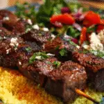 Mediterranean Beef Kebabs Dinner Recipe