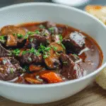 Red Wine & Mushroom Beef Stew Recipe