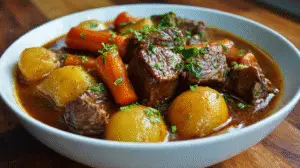 Red Wine & Mushroom Beef Stew Recipe