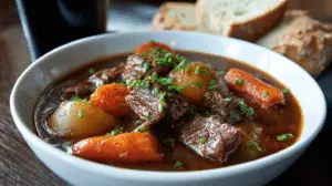 Red Wine & Mushroom Beef Stew Recipe