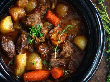 Red Wine & Mushroom Beef Stew Recipe