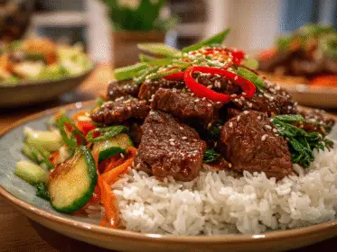 Spicy Korean Bulgogi Beef Dinner Recipe