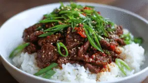 Spicy Korean Bulgogi Beef Dinner Recipe