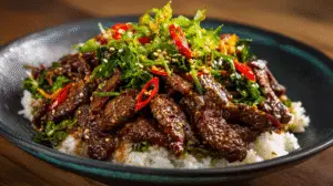 Spicy Korean Bulgogi Beef Dinner Recipe