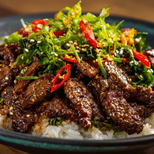 Spicy Korean Bulgogi Beef Dinner Recipe