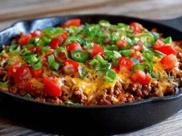 Spicy Taco Skillet Ground Beef