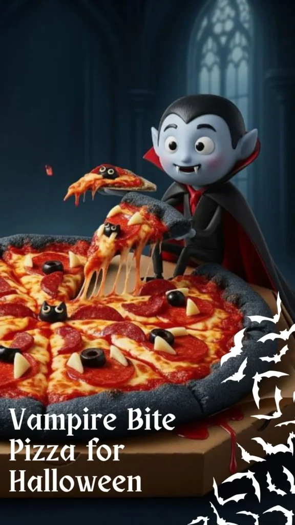 Vampire Bite Pizza for Halloween