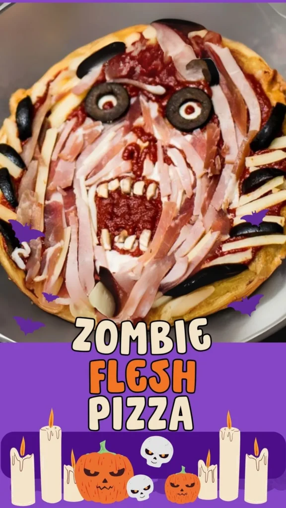 Zombie Flesh Halloween Pizza