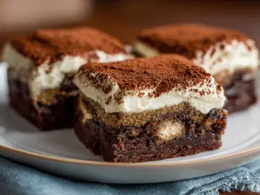 Easy Tiramisu Brownies